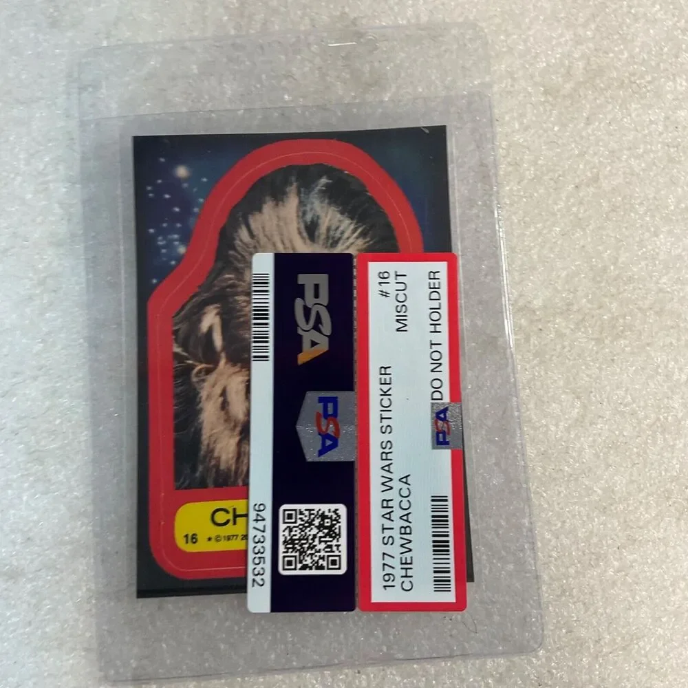 1977 Star Wars Stickers #16 Chewbacca PSA Miscut No Holder Cert#64733532